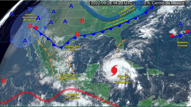 Primer frente frío tendrá influencia en Oaxaca; seguirán lluvias