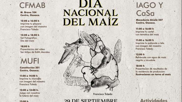 Actividades para celebrar el Día Nacional del Maíz en Oaxaca