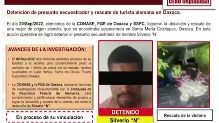 Vinculan a proceso a posible secuestrador de alemana en la Costa