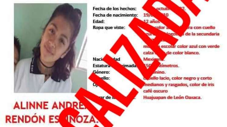 Localiza FGEO a adolescente desaparecida en la región mixteca