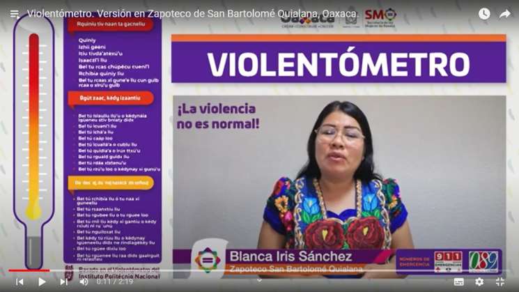 SMO difunde Violentómetro en lenguas originarias  