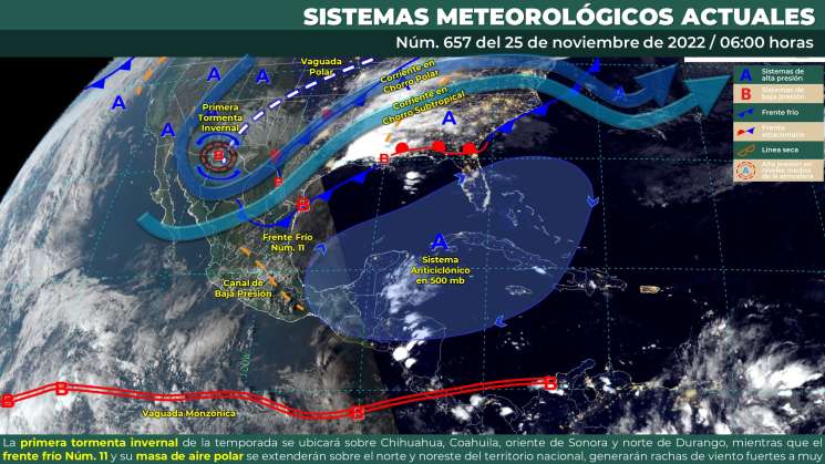 Anuncian la primera tormenta invernal en México