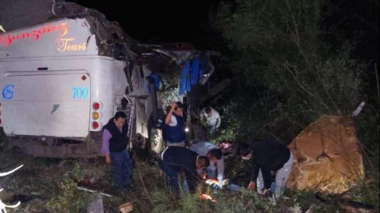 2 muertos y 36 heridos por accidente de autobús en Oaxaca