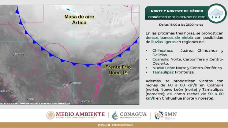 Se prevé lluvias y frio en vísperas de navidad: CEPCO