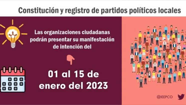 Sigue IEEPCO con registro de partidos políticos locales