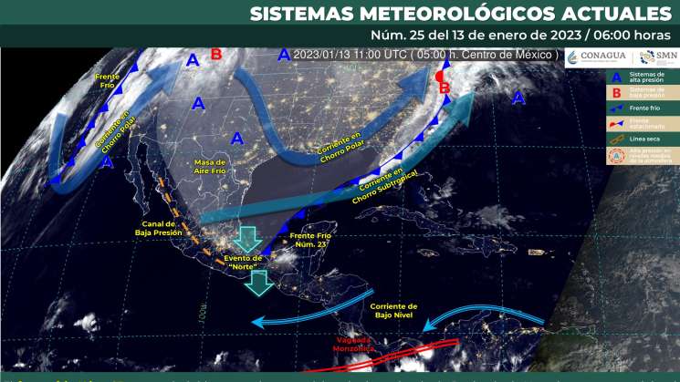 Alertan por norte en Istmo y lluvias en regiones de Oaxaca