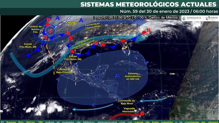 Cielo medio nublado con lluvias aisladas en Oaxaca, clima cálido