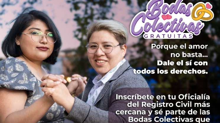 Inicia Registro Civil Bodas Colectivas con trámites gratuitos