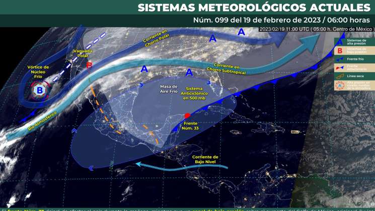 Norte en istmo y lluvias en regiones de Oaxaca por frente frio 33