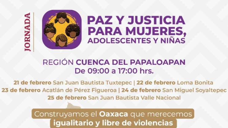 Realizaran jornadas de paz para reducir violencia de genero