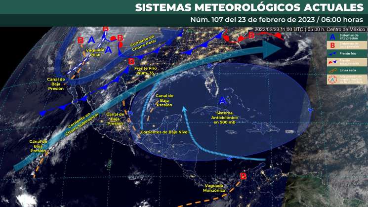 Sistema de alta presión causa vientos y lluvias leves en Oaxaca