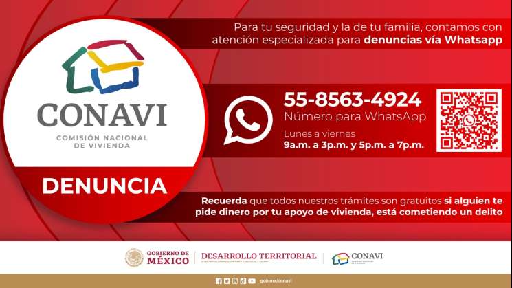 Conavi alerta de fraudes en apoyos y extorsiones para viviendas