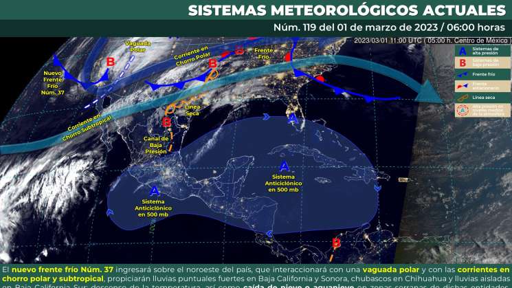 Sistema anticiclónico de la atmósfera causa calor en Oaxaca