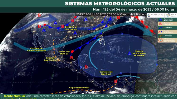 Mantiene canal de baja presión lluvias aisladas en Oaxaca