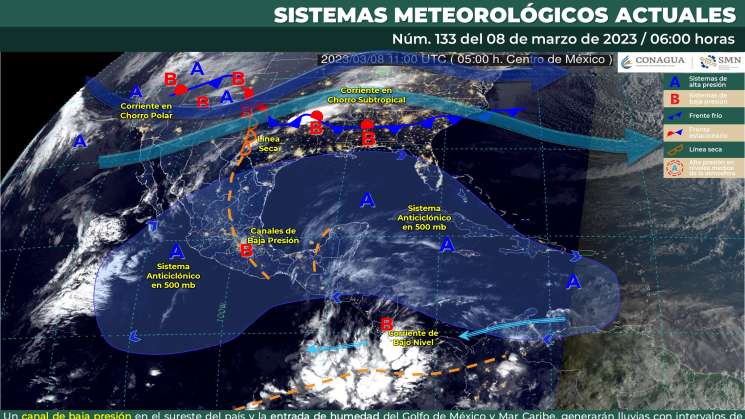 Se mantendrán lluvias y chubascos en regiones de Oaxaca