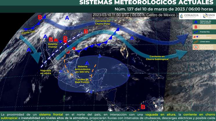 Continúan chubascos aislados y clima cálido en Oaxaca