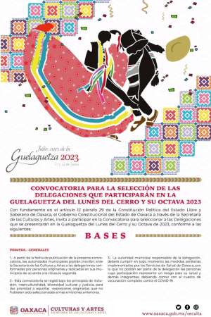 Lanzan Convocatoria a Delegaciones para participar en Guelaguetza