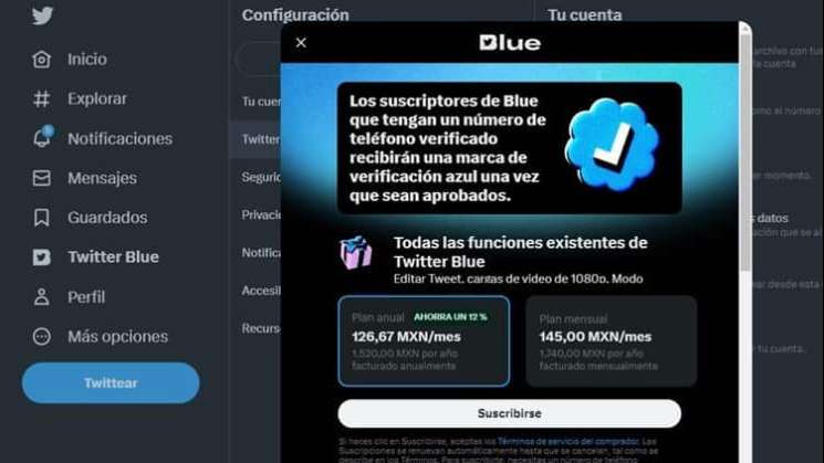 Llega a México nueva versión de paga de Twitter 