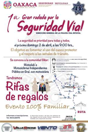 Invita policía vial y Semovi 1ª Gran Rodada por la Seguridad Vial