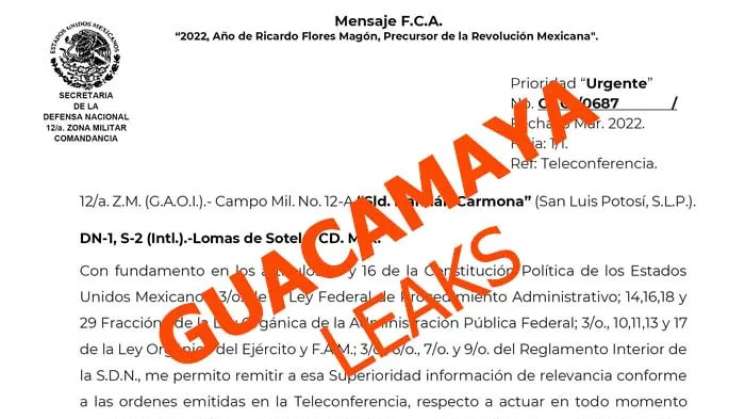 Detienen a militar por caso de filtraciones en Guacamaya leaks