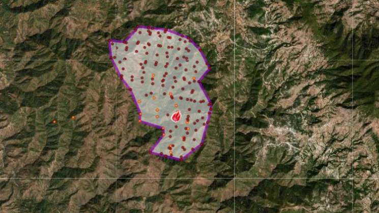 Intensifica Coesfo combate a incendio forestal en Cerro Metate