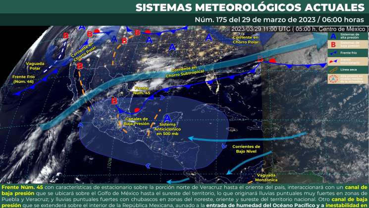 Mantiene circulación anticiclónica clima cálido en Oaxaca