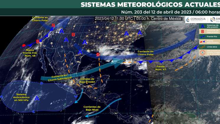 Segundo canal de baja presión causa lluvias en Oaxaca