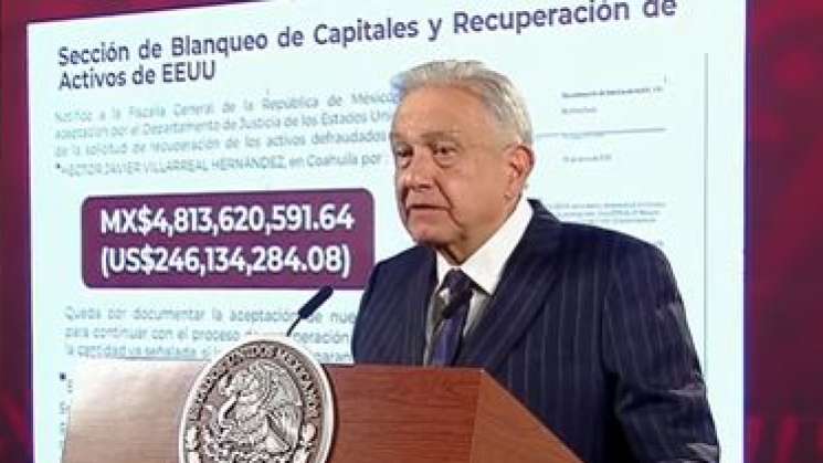 EU devolverá a México 246 mdd confiscados a clan de Moreira