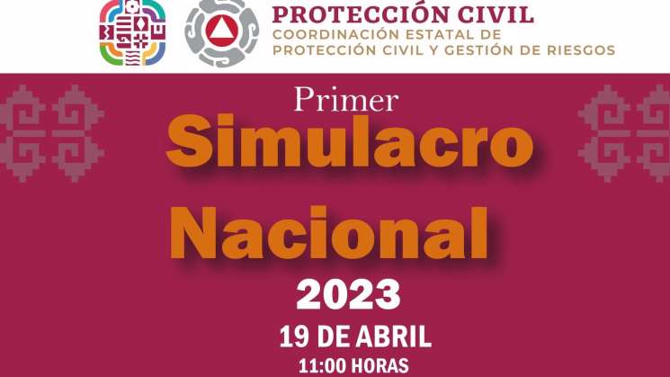 Listo Oaxaca para participar en el Primer Simulacro Nacional 2023