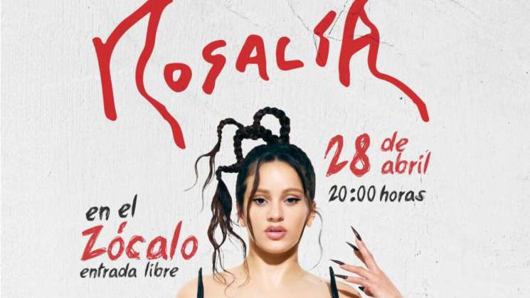 Anuncian concierto gratuito de Rosalía en el zócalo de la CDMX