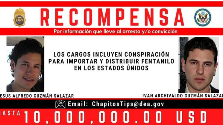  Eleva DEA a 10 mdd recompensa por 