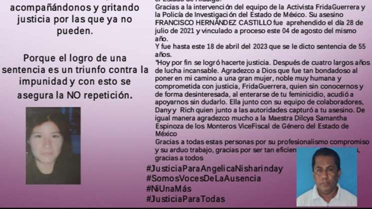 Justicia para Angélica Nisharynday Sánchez 