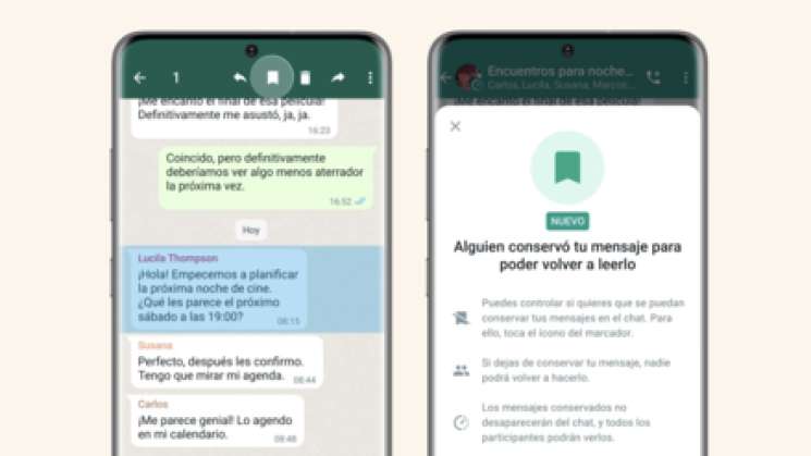 Ahora WhatsApp te permite guardar mensajes temporales