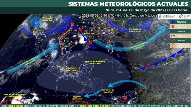 Corriente en chorro subtropical causara lluvias en Oaxaca