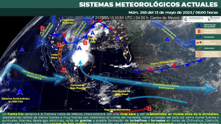 Corriente en chorro subtropical  provoca lluvias y calor en Oaxaca