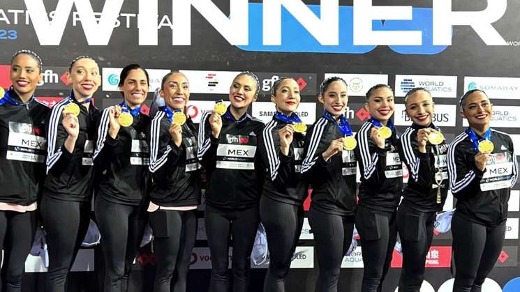 Gana México medalla de oro en Mundial de Natación Artística