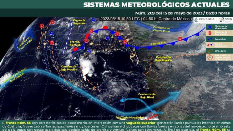 Chubascos y lluvias fuertes en Oaxaca, caluroso en la costa