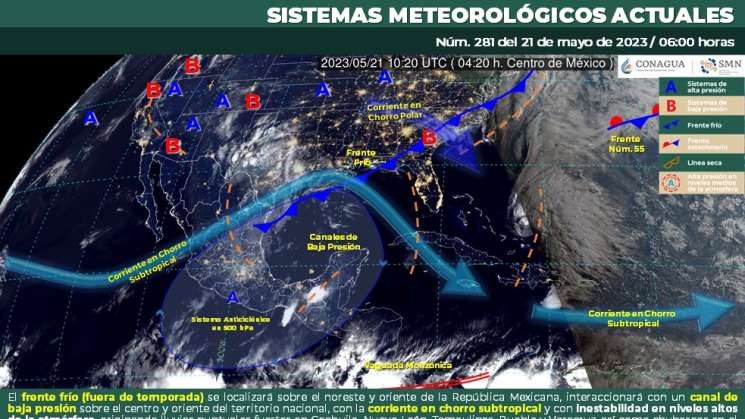 Habrá lluvias en Oaxaca y viento de norte en Istmo de Tehuantepec