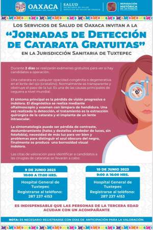 Realizarán Jornada de Detección de Cataratas