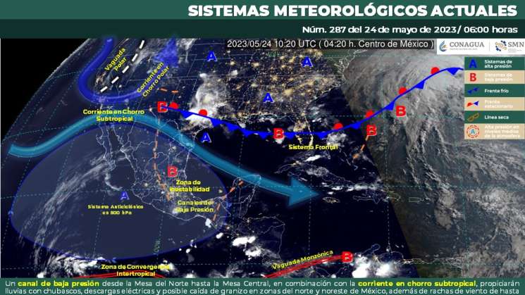 Se mantendran lluvias en Oaxaca, clima cálido en costas