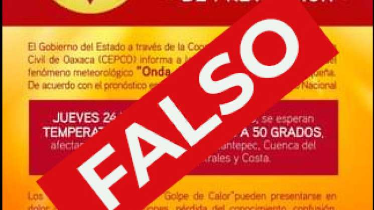 Desmiente SSO rumores sobre “Onda de Calor” en Oaxaca