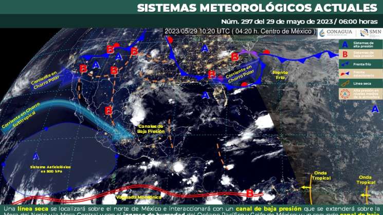 Se mantendrá clima cálido en litoral con chubascos en Oaxaca