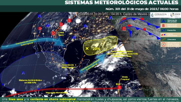 Lluvias por la tarde en regiones de Oaxaca, cálido en costas