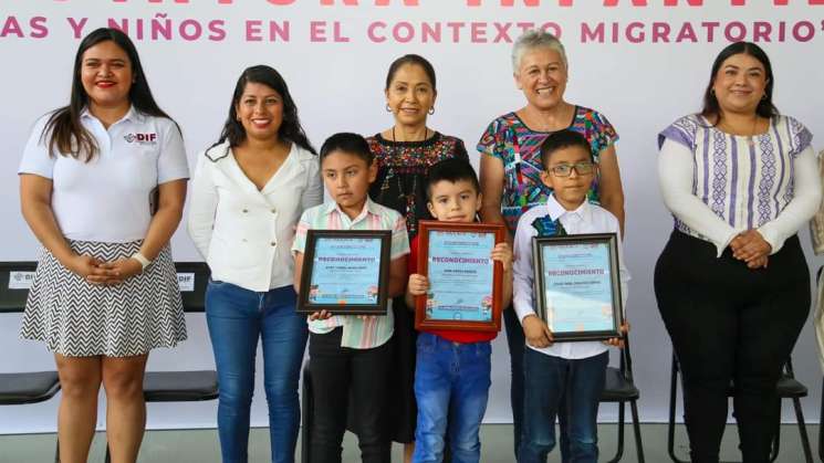 Niñas y niños expresan con pinturas su visión de la migración   