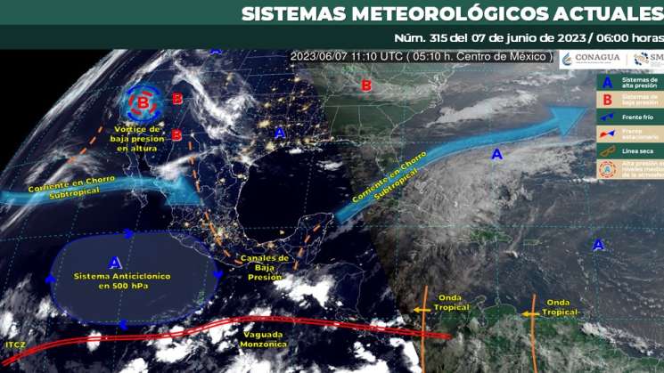 Inestabilidad atmosférica causa lluvias y calor en Oaxaca