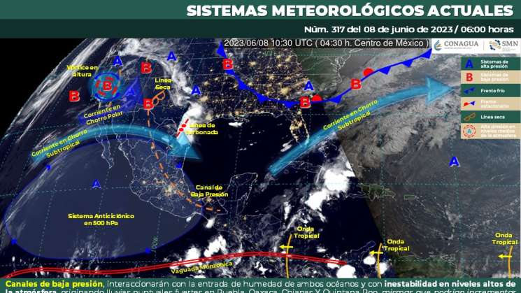 Anuncian lluvias fuertes en Oaxaca, sigue onda de calor en costas