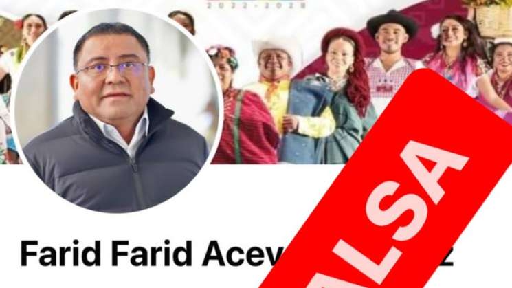 Alerta Sefin por cuentas falsas de su titular Farid Acevedo López