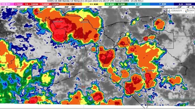 Se pronostican lluvias intensas en Oaxaca para las próximas horas