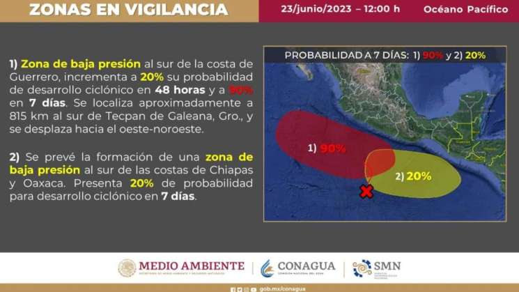 90 % de probabilidad de ser Adrian primer huracán de la temporada