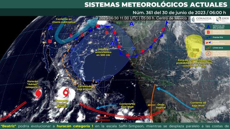 Seguirán lluvias intensas en Oaxaca por entrada de 